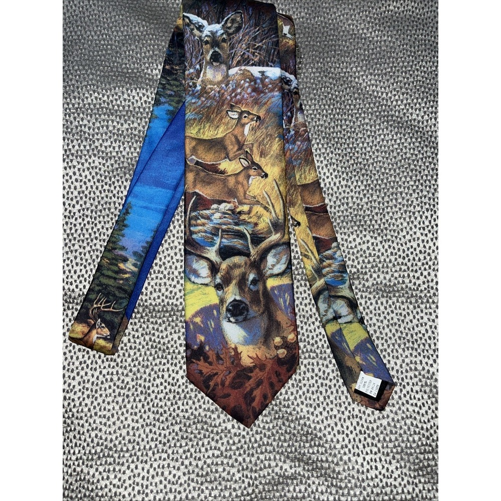 Ralph Marlin Necktie DEER 1995 Nice Tie 56"